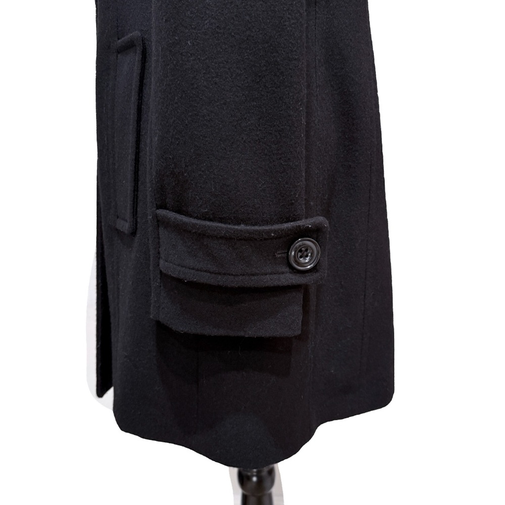Anne Klein Wool Blend Pea Coat Black Double Breasted Medium - Picture 9 of 10